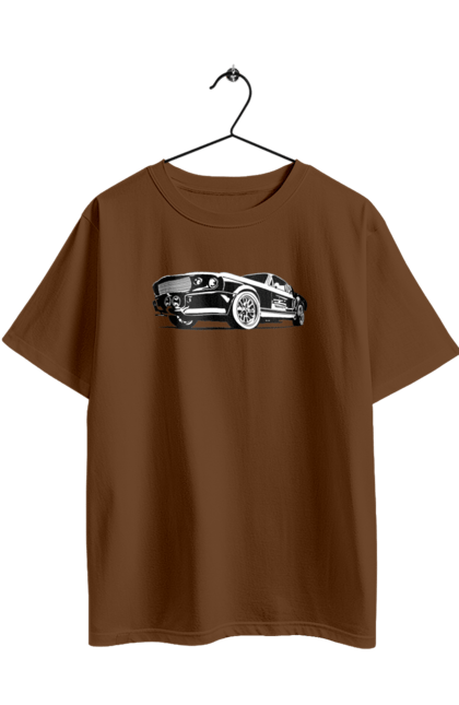 Футболка оверсайз з принтом "Автомобіль". Автомобіль, америка, мустанг, потужний, форд, форсаж. 2070702
