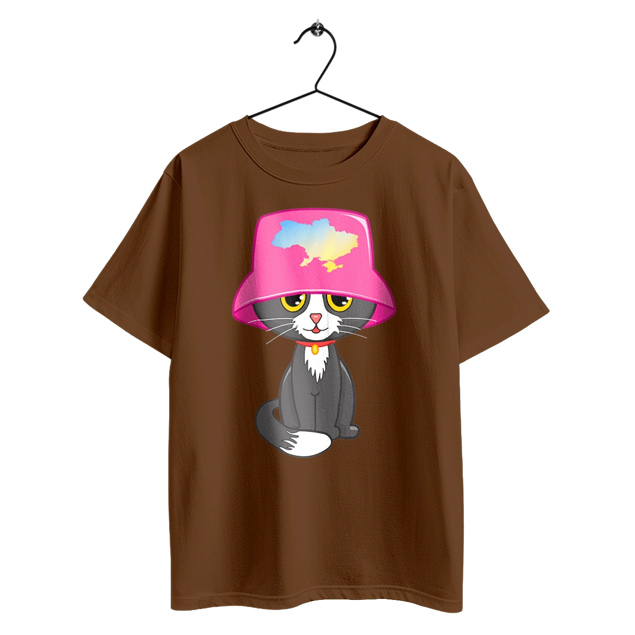 Cat with a map of Ukraine