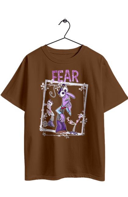 Футболка оверсайз с принтом Головоломка Страх. Fear, inside out, pixar, головоломка, мультфильм, страх, эмоции. 2070702