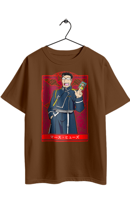 Футболка оверсайз з принтом "Сталевий Алхімік Маес Г'юз". Fullmetal alchemist, maes hughes, аніме, драма, маес г юз, маес гьюз, манга, ранобе, сталевий алхімік, стімпанк. 2070702