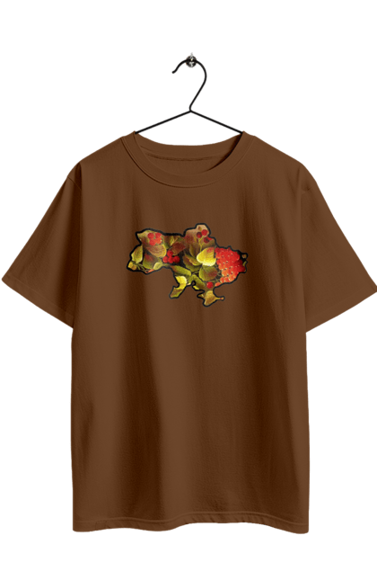 Футболка оверсайз з принтом "Справжня Україна". Барви, квіти, кольору, краса, листя, настрій, україна. 2070702