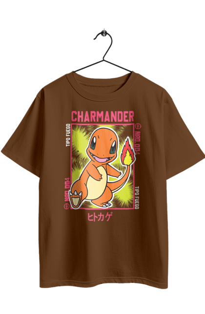 Футболка оверсайз з принтом "Покемон Чармандер". Charmander, nintendo, pokemon, pokémon go, аніме, ігри, покемон, чармандер. 2070702