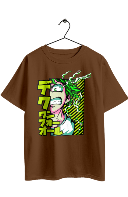 Футболка оверсайз з принтом "Моя академія героїв Мідорія". Izuku, midoriya, midoriya izuku, my hero academia, академія юей, аніме, ізуку мідорія, манга, мідорія, моя геройська академія. 2070702