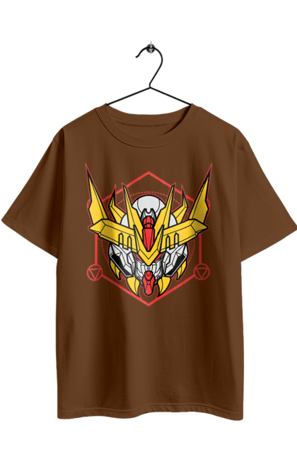 Oversized t-shirt with prints Gundam Barbatos Lupus Rex. Anime, asw g 08, barbatos lupus rex, game, gundam, manga, robot, video game, war. 2070702