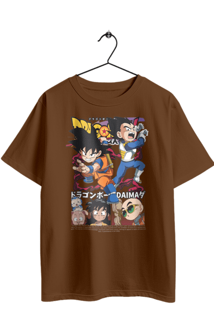 Футболка оверсайз з принтом "Перли дракона Дайма". Anime, dragon ball, dragon ball daima, goku, manga, vegeta, аніме, вегета, манга, перли дракона. 2070702