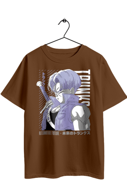 Футболка оверсайз з принтом "Перли дракона Транкс". Anime, dragon ball, manga, trunks, аніме, манга, перли дракона, транкс. 2070702