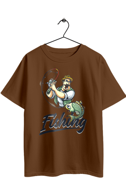 Футболка оверсайз з принтом "Рибалка, літо". Відпочинок, літо, рибалка. 2070702