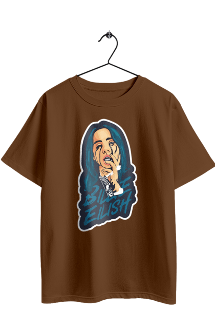 Футболка оверсайз з принтом "Billie Eilish". Активістка, біллі айліш, мизукант, права, співачка, тварини. 2070702