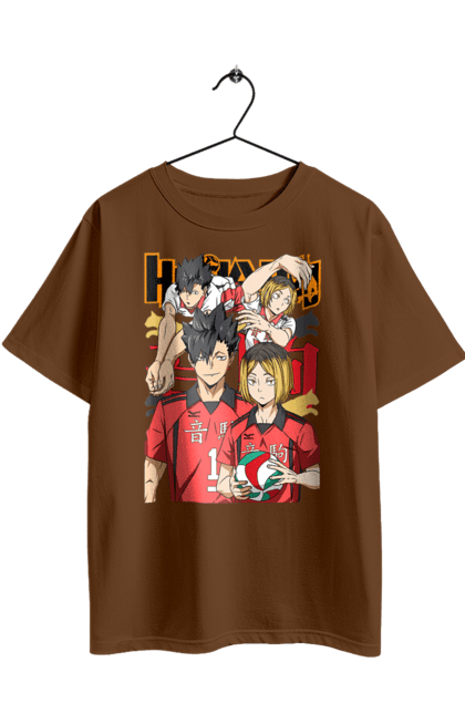Футболка оверсайз з принтом "Волейбол!! Куроо та Кенма". Haikyu, kenma, kuroo, аніме, волейбол, кенма, куроо, манга. 2070702
