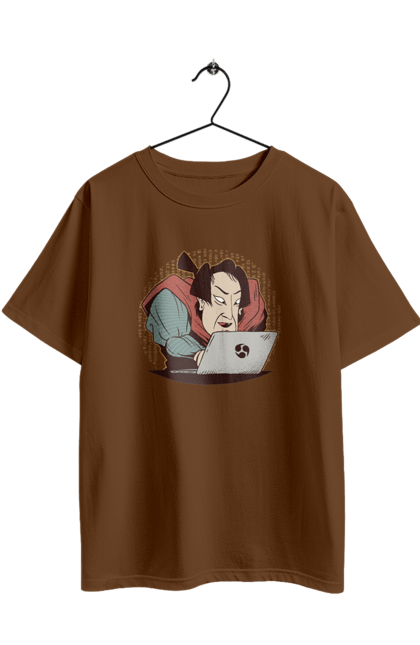 Футболка оверсайз з принтом "Ніндзя програміст". Angular, c, css, html, it, javascript, jquery, php, python, react, svelt, vue, айтишник, айті, гумор, код, кодувати, прогер, програміст, програмісти, ти ж, ти ж програміст, тиж програміст. 2070702