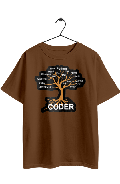 Футболка оверсайз з принтом "Кодер". Айті, айтішник, для айтішника, для програміста, кодер, подарунок айтішнику, подарунок програмісту, програміст, розробник. 2070702