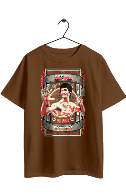 Футболка оверсайз з принтом "Брюс Лі". Bruce lee, актор, брюс лі, дракон, кіно, постер, фільм. 2070702