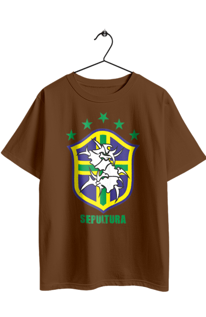 Футболка оверсайз з принтом "Sepultura". Sepultura, грув метал, група, дет метал, метал, музика, ню метал, рок, треш метал. 2070702