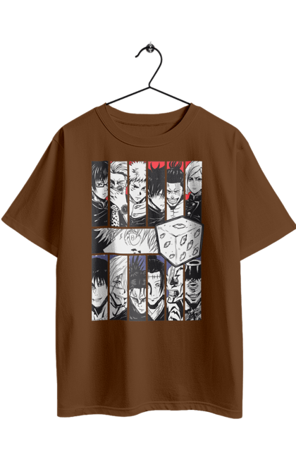 Футболка оверсайз з принтом "Магічна битва". Anime, gojo, jujutsu kaisen, manga, аніме, годжо, магічна битва, манга, містика, темне фентезі. 2070702