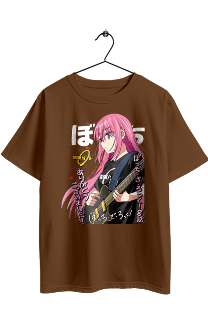 Футболка оверсайз з принтом "Bocchi the Rock! Хіторі Гото". Bocchi the rock, hitori gotou, аніме, манга, музика, рок, хіторі гото. 2070702