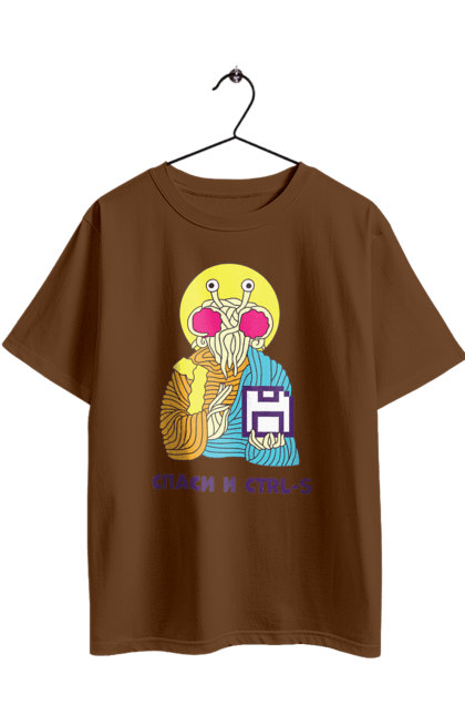 Футболка оверсайз з принтом "Врятуй та ctrl+s". It, врятуй та ctrl+s, гумор, іржака, кек, лол, мем, прикол, програміст, радість, сміх. 2070702