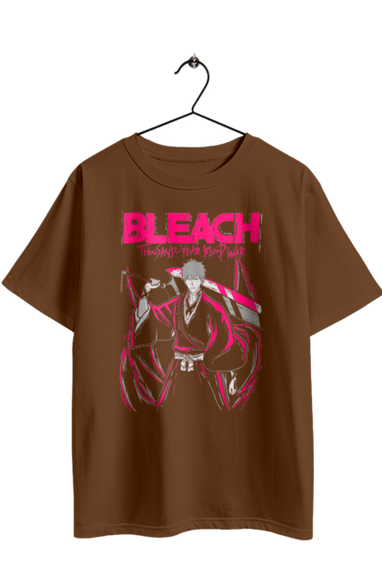 Футболка оверсайз з принтом "Бліч Куросакі Ічіґо". Anime, bleach, ichigo kurosaki, manga, аніме, бліч, ічіго, куросакі ічіґо, манга. 2070702