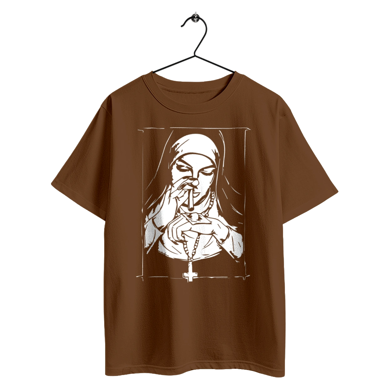 Монашка нюхает порошок