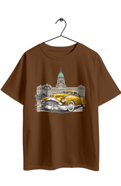 Футболка оверсайз з принтом "Автомобіль та архітектура модерн". Автомобіль, архітектура, модерн. 2070702