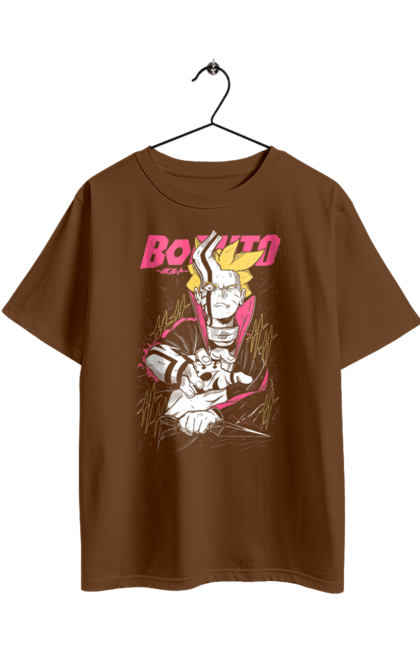 Футболка оверсайз з принтом "Боруто". Boruto, аніме, боруто, вороги, манга, неон, серіал. 2070702