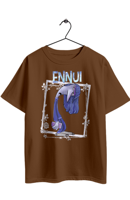 Футболка оверсайз с принтом Головоломка Хандра. Ennui, inside out, pixar, головоломка, мультфильм, хандра, эмоции. 2070702