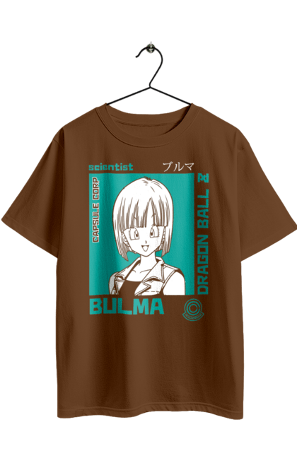 Футболка оверсайз з принтом "Перли дракона Булма". Anime, bulma, dragon ball, goku, manga, аніме, булма, гоку, манга, перли дракона. 2070702