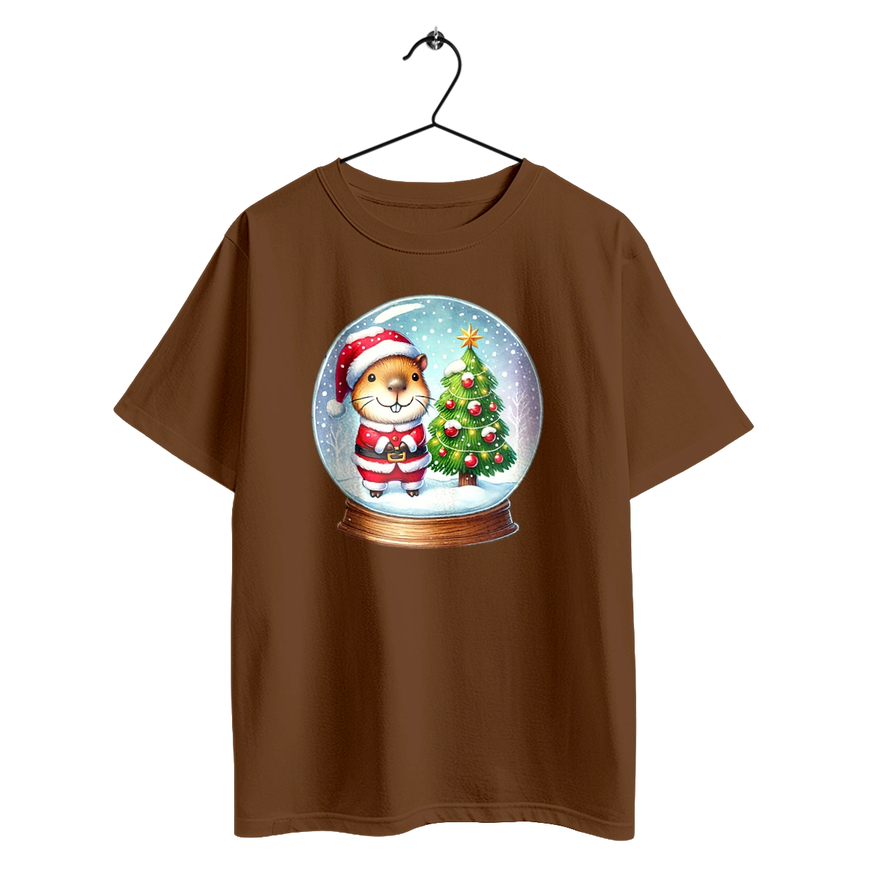 Christmas Capybara with a Tree