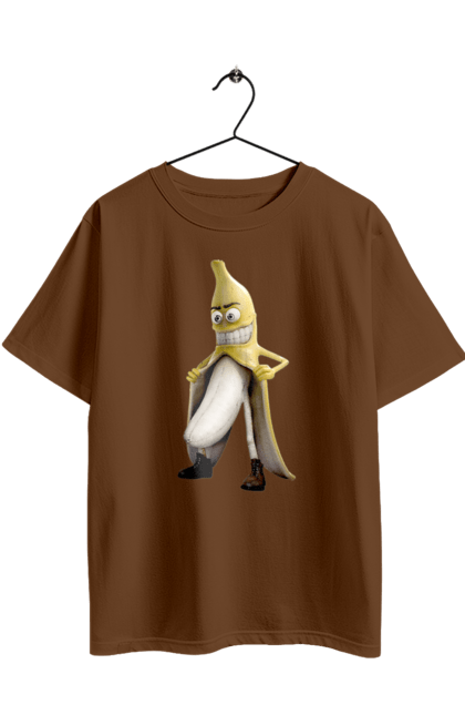 Футболка оверсайз з принтом "Банан". Банан, секс, смех, шутка, эксгибиционист. 2070702