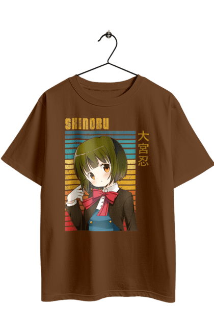 Oversized t-shirt with prints Kiniro Mosaic Shinobu Omiya. Anime, gold mosaic, kiniro mosaic, kinmoza, manga, shinobu, shinobu omiya. 2070702