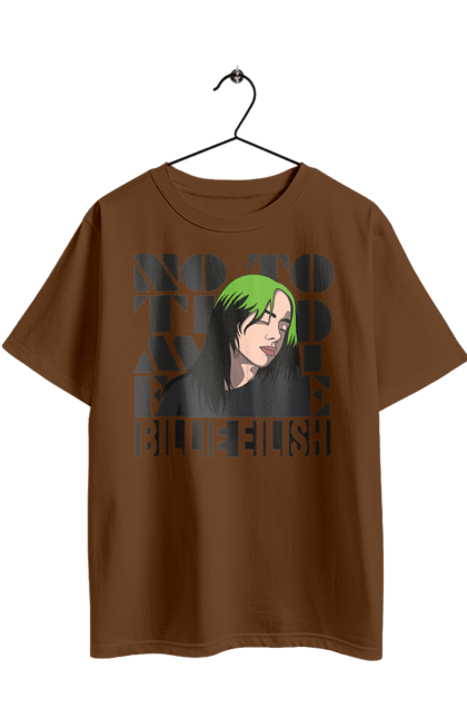 Футболка оверсайз з принтом "Біллі Айліш". Біллі айліш, логотип біллі айліш, принт біллі айліш, співачка біллі айліш. 2070702