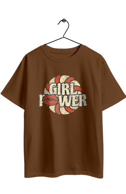 Футболка оверсайз з принтом "Girl Power". Girl power, гасло, дівчата, дівчата можуть, жінки, жіноча сила, незалежність, сила, фемінізм. 2070702