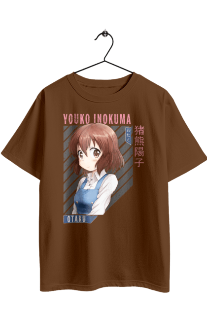 Oversized t-shirt with prints Kiniro Mosaic Yoko Inokuma. Anime, gold mosaic, kiniro mosaic, kinmoza, manga, yoko, yoko inokuma. 2070702