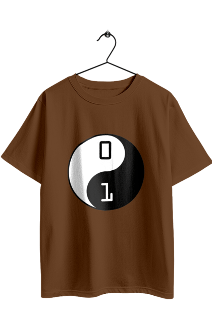 Футболка оверсайз з принтом "Інь Янь". Angular, c, css, html, it, javascript, jquery, php, python, react, svelt, vue, айтишник, айті, гумор, код, кодувати, прогер, програміст, програмісти, ти ж, ти ж програміст, тиж програміст. 2070702