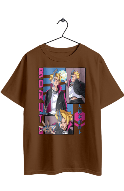 Футболка оверсайз з принтом "Боруто". Boruto, аніме, боруто, вороги, манга, неон, серіал. 2070702