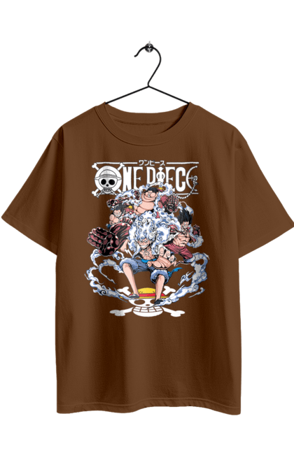 Футболка оверсайз з принтом "Ван Піс Луффі". Luffy, one piece, аніме, ван піс, великий куш, луффі, манга, монки де луффі, пірати. 2070702