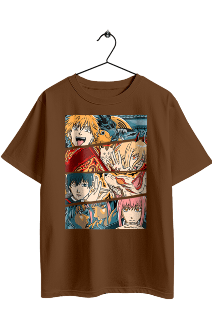 Футболка оверсайз з принтом "Людина Бензопила". Anime, chainsaw man, denji, manga, pochita, аніме, денджі, людина-бензопила, манга, почіта. 2070702