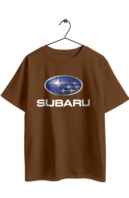 Футболка оверсайз з принтом "Subaru". Авто, логотип, субару. 2070702