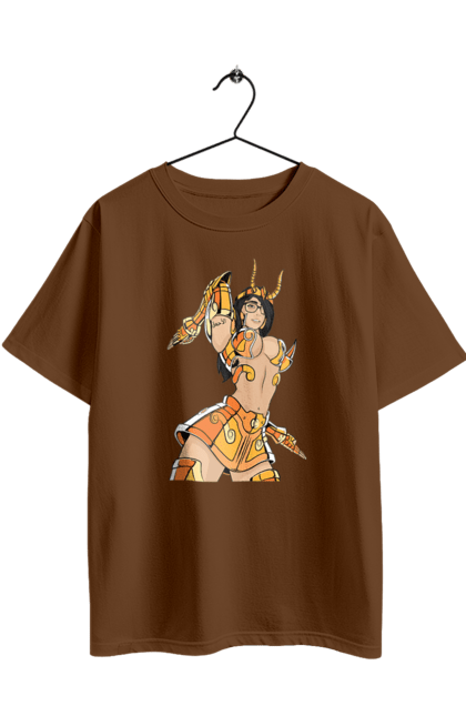 Футболка оверсайз с принтом Девушка скорпион. Броня, девушка, золото, очки, скорпион. 2070702