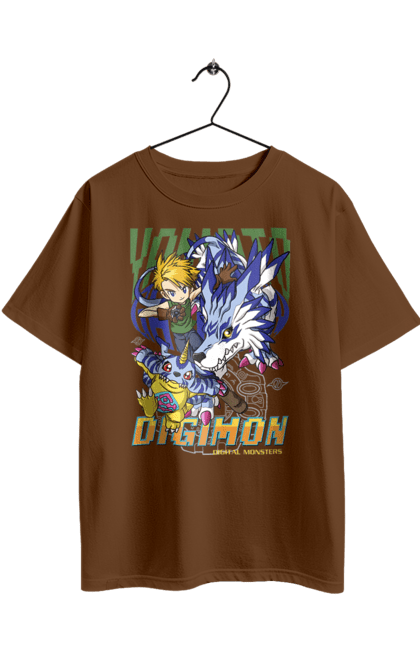 Oversized t-shirt with prints Digimon Ishida Yamato. Anime, bandai, digimon, digital monsters, ishida yamato, manga, media franchise, virtual pets. 2070702