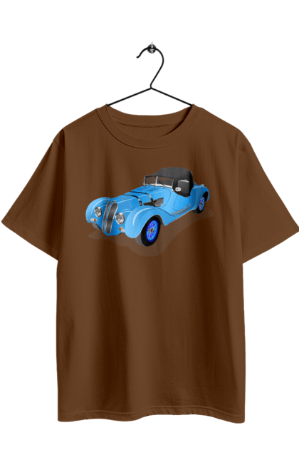 Футболка оверсайз з принтом "Автомобіль". Авто, автомобиль, класика, старовинна машина, старовинний. 2070702