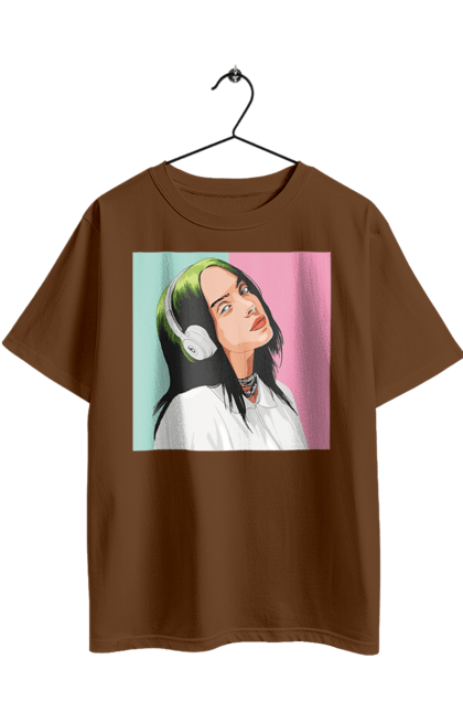Футболка оверсайз з принтом "Billie Eilish". Активістка, біллі айліш, мизукант, права, співачка, тварини. 2070702