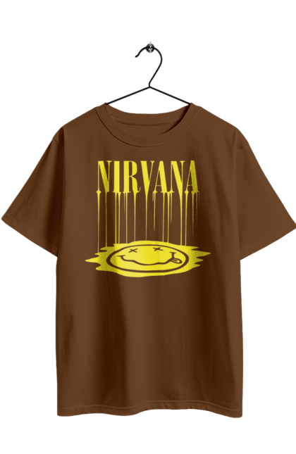 Oversized t-shirt with prints Nirvana. Alternative rock, grunge, hard rock, kurt cobain, nirvana, punk rock, rock band. 2070702