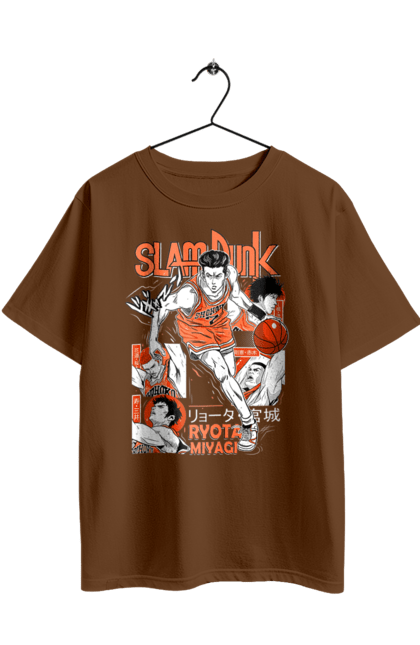 Oversized t-shirt with prints Ryota Miyagi. Anime, basketball, comedy, manga, ryota miyagi, school, shonen, slam dunk, sports anime. 2070702