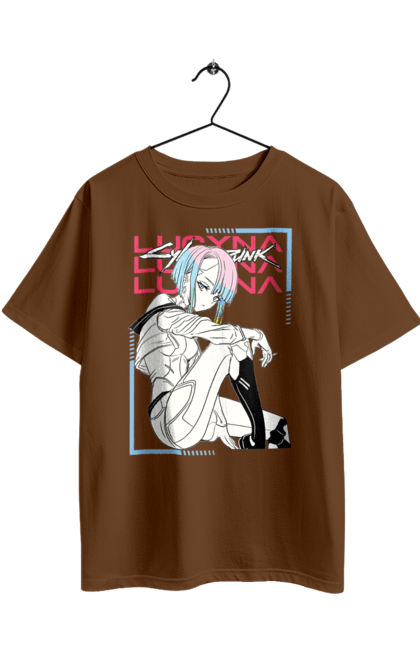 Oversized t-shirt with prints Cyberpunk: Edgerunners Lucy. Anime, cd project, cyberpunk, edgerunners, game, lucy, netflix, video game. 2070702