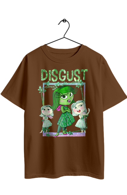 Футболка оверсайз с принтом Головоломка Брезгливость. Disgust, inside out, pixar, брезгливость, головоломка, мультфильм, эмоции. 2070702