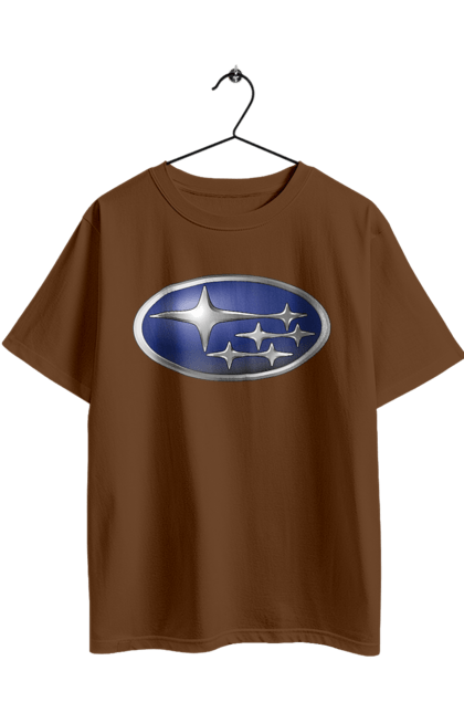 Футболка оверсайз з принтом "Subaru". Авто, логотип, субару. 2070702