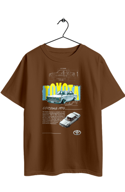 Футболка оверсайз з принтом "Toyota Corona". Corona, toyota, toyota corona, авто, авто, автомобіль, корона, тойота, тойота корона. 2070702
