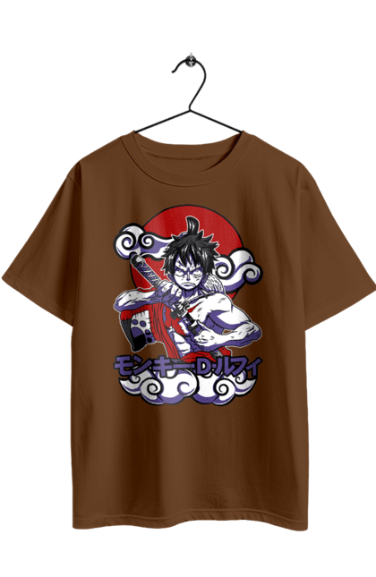 Футболка оверсайз з принтом "Ван Піс Луффі". Luffy, one piece, аніме, ван піс, великий куш, луффі, манга, монки де луффі, пірати. 2070702