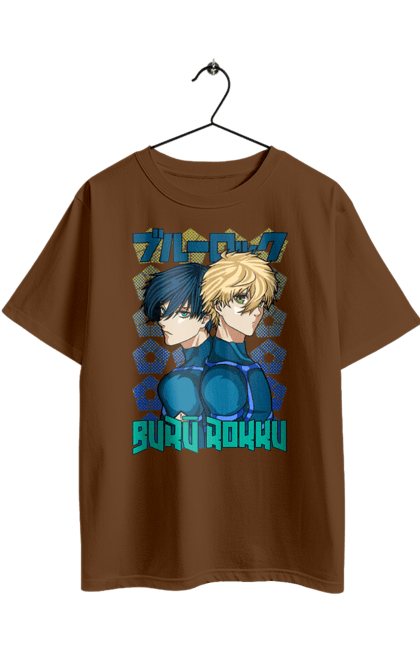 Футболка оверсайз з принтом "Синя в'язниця". Blue lock, аніме, блю лок, манга, синя в`язниця, спорт, спортивне аніме. 2070702