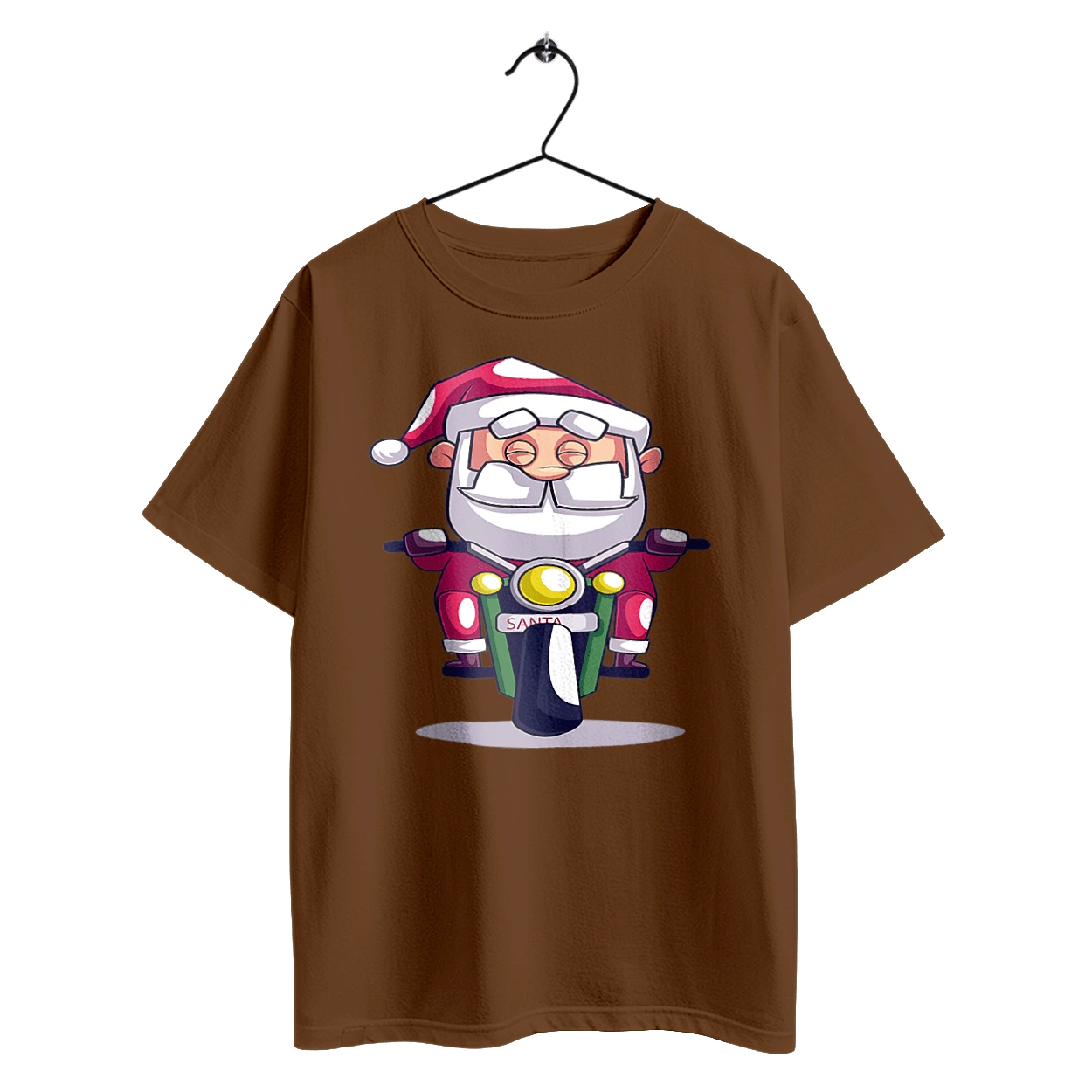 Щасливий Санта на мотоциклі